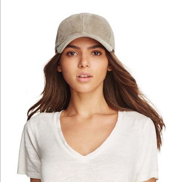 rag and bone suede baseball cap